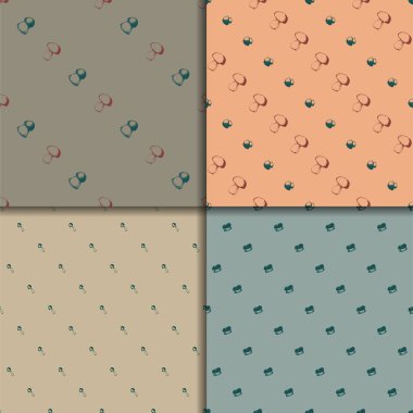 Mantar ile ayarla seamless modeli el çekilmiş.