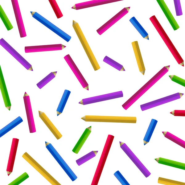 Kolorowe ołówki izolowane na białym tle. — Wektor stockowy
