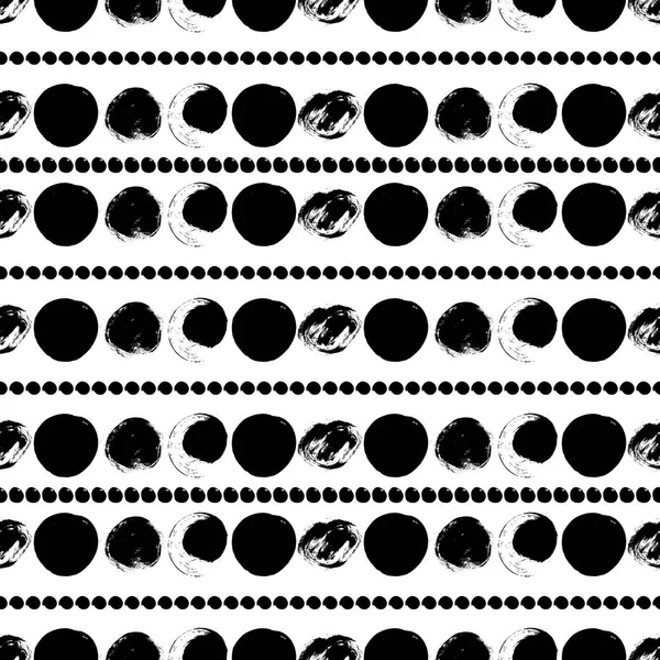 Sorunsuz siyah ve beyaz el çizilmiş desen