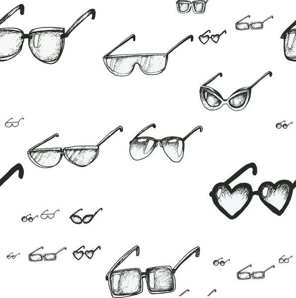 Patrón sin costuras con gafas de sol — Archivo Imágenes Vectoriales