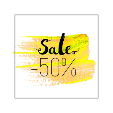 Satışı yazı işareti.