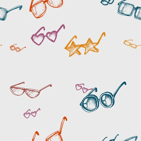 Naadloos patroon met bril — Stockvector