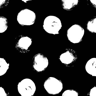 Soyut daireler ile Dikişsiz siyah-beyaz desen