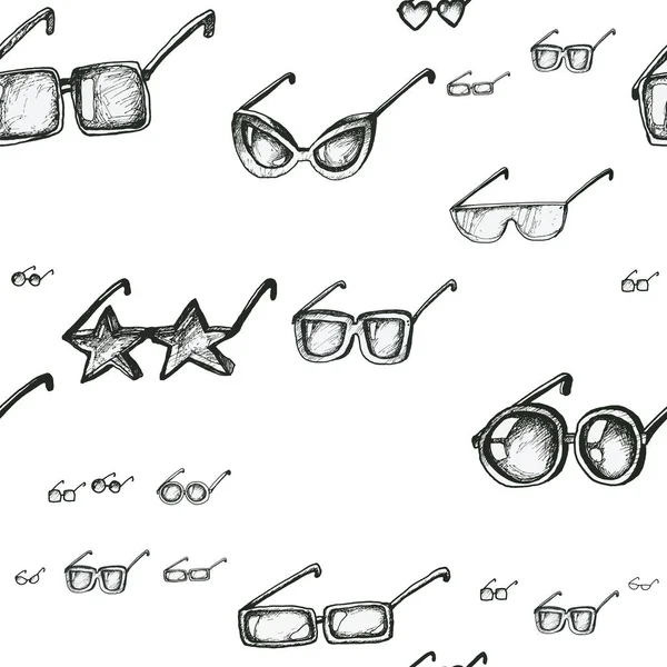 Nahtloses Muster mit Sonnenbrille — Stockvektor