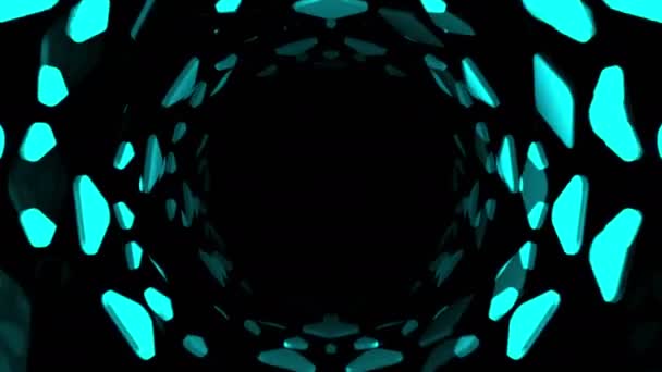 3D animatie van de abstracte tunnel — Stockvideo