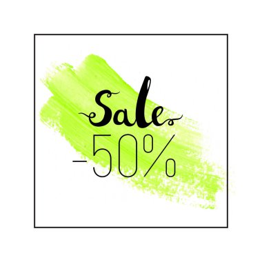 Satışı yazı işareti.