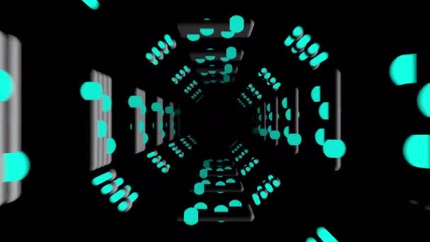 3d абстрактна тунельна анімація — стокове відео