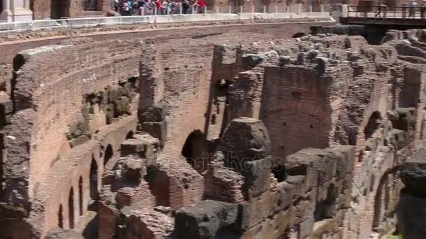 Roma - İtalya, 29 Haziran 2017: insanlar Colosseum içinde — Stok video