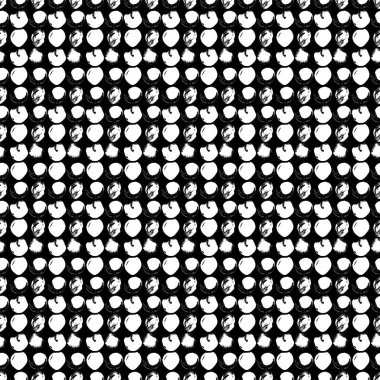 Daireler ile Dikişsiz siyah-beyaz desen
