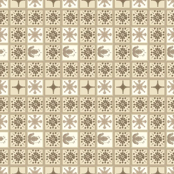 Modèle de carreaux de céramique vectorielle, mosaïque abstraite, ornement sans couture — Image vectorielle