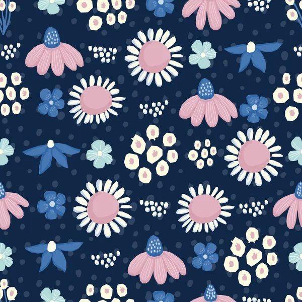 Bezešvé vzory Vector květinové vzory. Romantický podklad pro tkaniny a tapety. — Stockový vektor