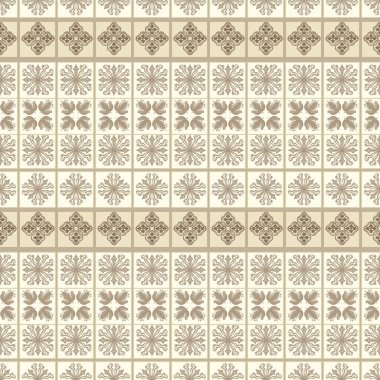 Vektör Seramik kiremit deseni, soyut mozaik, Dikişsiz süsleme