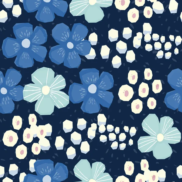 Nahtloser Muster-Vektor florales Design. romantischer Hintergrunddruck für Stoffe und Tapeten. — Stockvektor