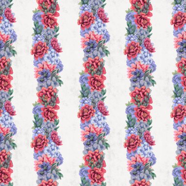 Çiçeksiz suluboya desen. El boyaması çiçekler, tebrik kartı şablonu veya ambalaj kağıdı