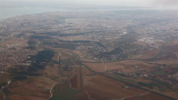 Vista aérea de la ciudad de Lisboa — Vídeo de stock