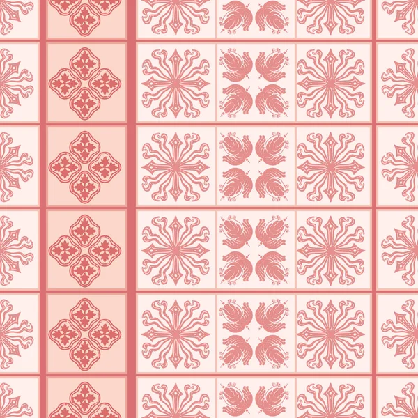 Векторний візерунок керамічної плитки, абстрактна мозаїка, безшовний орнамент — стоковий вектор