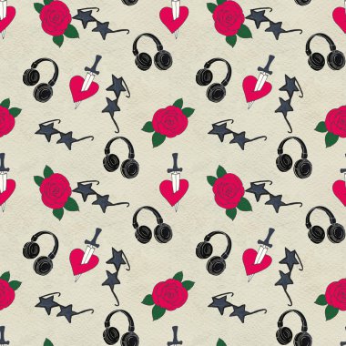 Kusursuz Kaya arka planı. Soyut müzik modern desen.