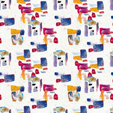 Elle çizilmiş boya darbeleriyle kusursuz desen..