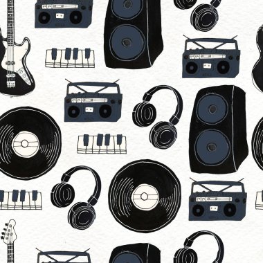 Kusursuz Kaya arka planı. Soyut müzik modern desen.