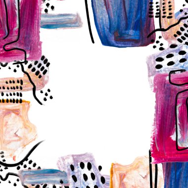 Metnin için el çizilmiş sınır ve yer.