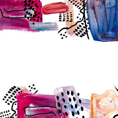 Metnin için el çizilmiş sınır ve yer.