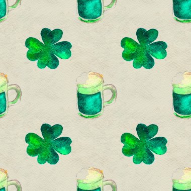 Aziz Patrick Günü sembolleriyle kusursuz bir el çizimi arkaplan