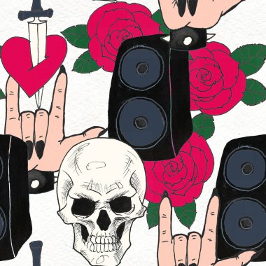 Kusursuz Kaya arka planı. Soyut müzik modern desen.