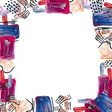 Metnin için el çizilmiş sınır ve yer.