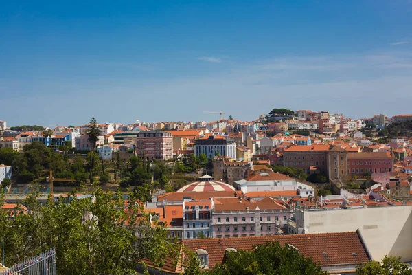 Het kasteel van Sao Jorge, het historische centrum van Lissabon, Portugal — Stockfoto