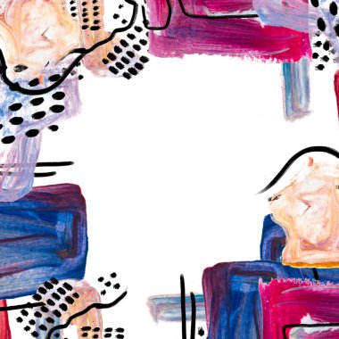 Metnin için el çizilmiş sınır ve yer.