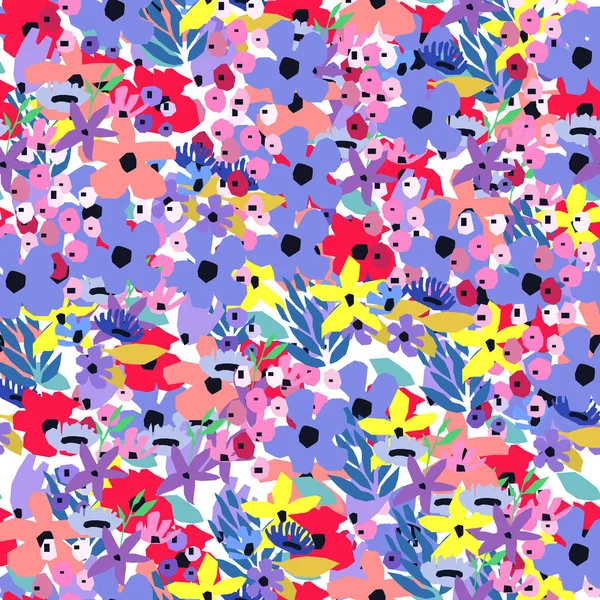Απρόσκοπτο μοτίβο. Διάνυσμα floral σχέδιο με αγριολούλουδα. Ρομαντικό φόντο — Διανυσματικό Αρχείο