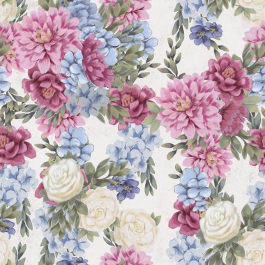 Çiçeksiz suluboya desen. El boyaması çiçekler, tebrik kartı şablonu veya ambalaj kağıdı