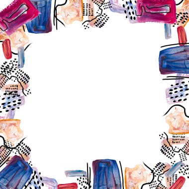 Metnin için el çizilmiş sınır ve yer.