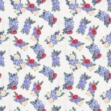 Çiçeksiz suluboya desen. El boyaması çiçekler, tebrik kartı şablonu veya ambalaj kağıdı