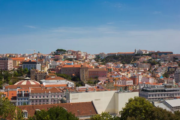 Zamek w Sao Jorge, historyczne centrum Lizbony, Portugalia — Zdjęcie stockowe