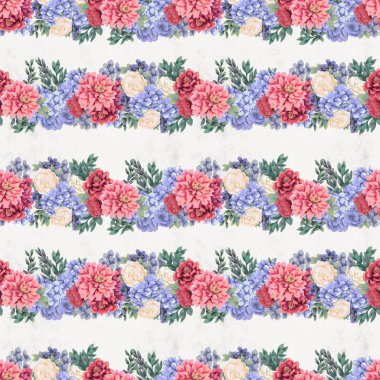 Çiçeksiz suluboya desen. El boyaması çiçekler, tebrik kartı şablonu veya ambalaj kağıdı