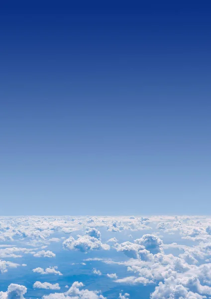 Chmury z góry. Widok z samolotu. — Zdjęcie stockowe
