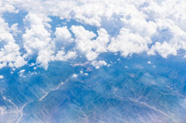 Havadan görünümü, dağ, çöl/uçaktan çekilmiş fotoğrafı
