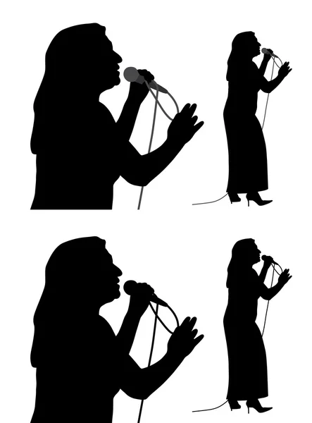 Ανώτερος θηλυκός τραγουδιστής — Διανυσματικό Αρχείο