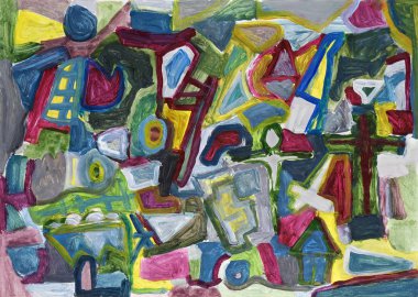 Soyut renkli el boyalı arka plan