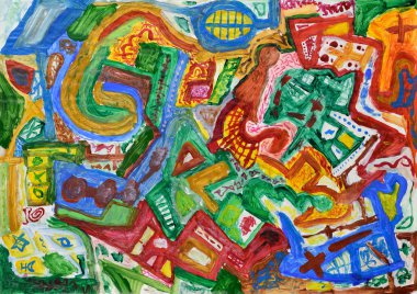 Soyut renkli el boyalı arka plan