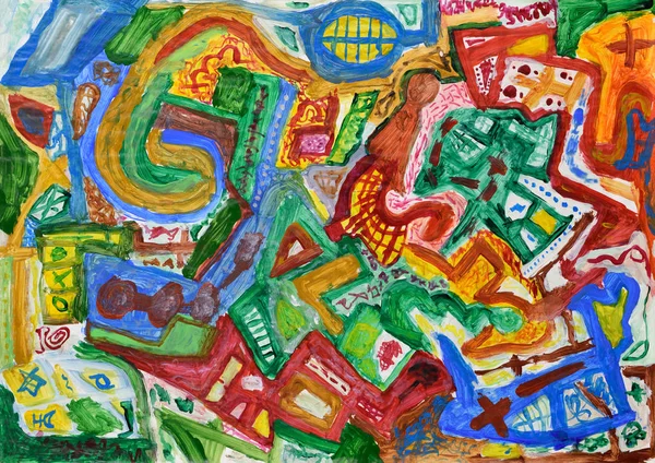 Soyut renkli el boyalı arka plan