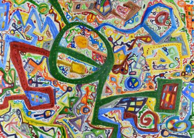 Soyut renkli çizgiler el boyalı arka plan