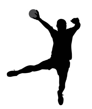 Handball player silhouette