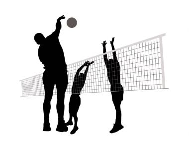 Erkekler Voleybol oynarken