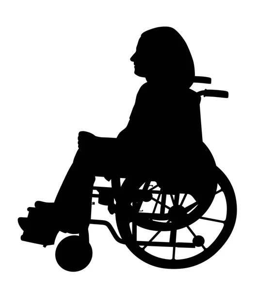 車椅子における障害者 — ストックベクタ