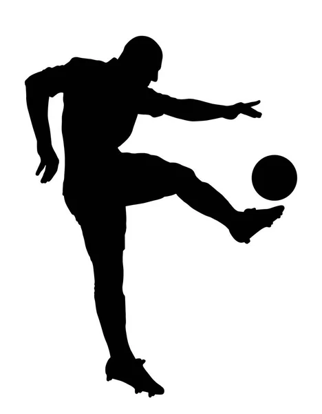Skjuta av en fotbollspelare — Stock vektor
