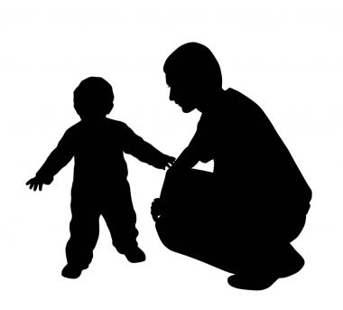 Kadar ilgili baba yürüyüş onun bebek arıyorum