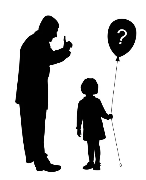 Father scolds Child does not understand — Stock Vector