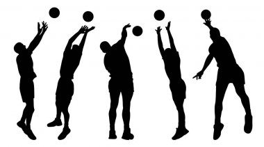 Men volleyball players clipart